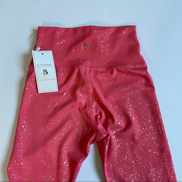 BuffBunny Rose Metallic Ombré Leggings NWT - Picture 3 of 7